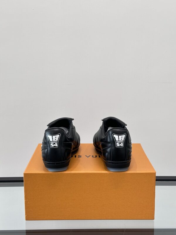Louis Vuitton Couple's Footprint Soccer Cowhide Leather Sneakers - Image 7