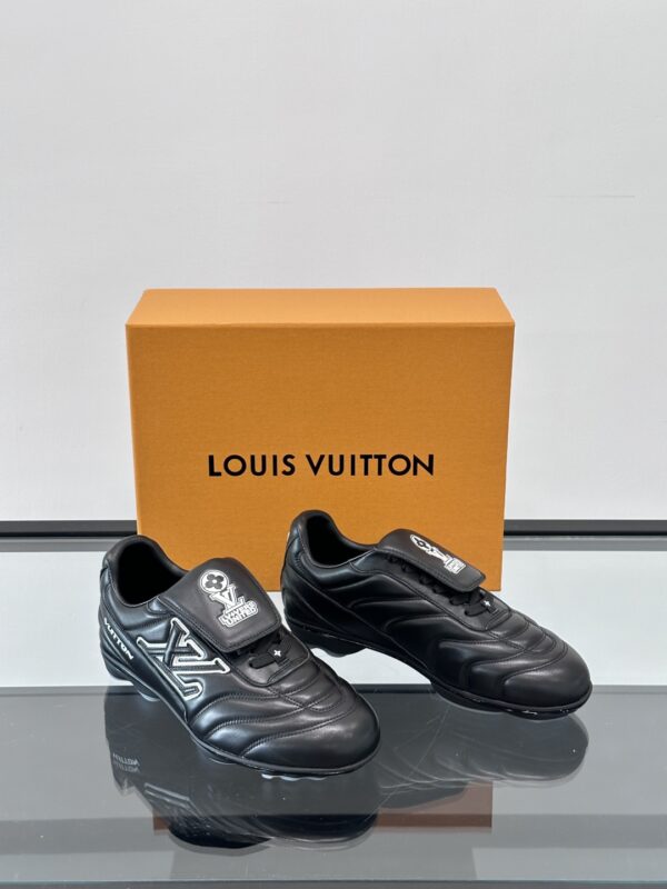 Louis Vuitton Couple's Footprint Soccer Cowhide Leather Sneakers