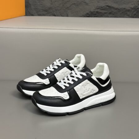 Louis Vuitton Litchi Patterned Calf Leather Casual Sports Shoes