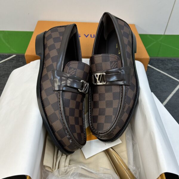 Louis Vuitton Calf Leather Fabric Cowhide PVC Outsole Dress Shoes - Image 3