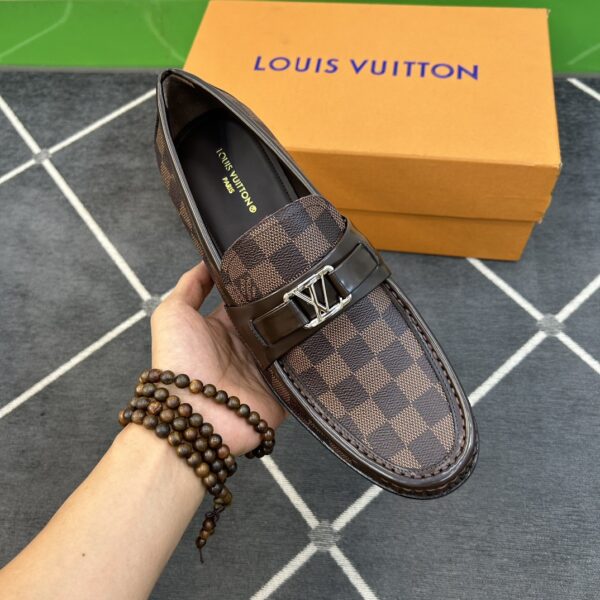 Louis Vuitton Calf Leather Fabric Cowhide PVC Outsole Dress Shoes - Image 5