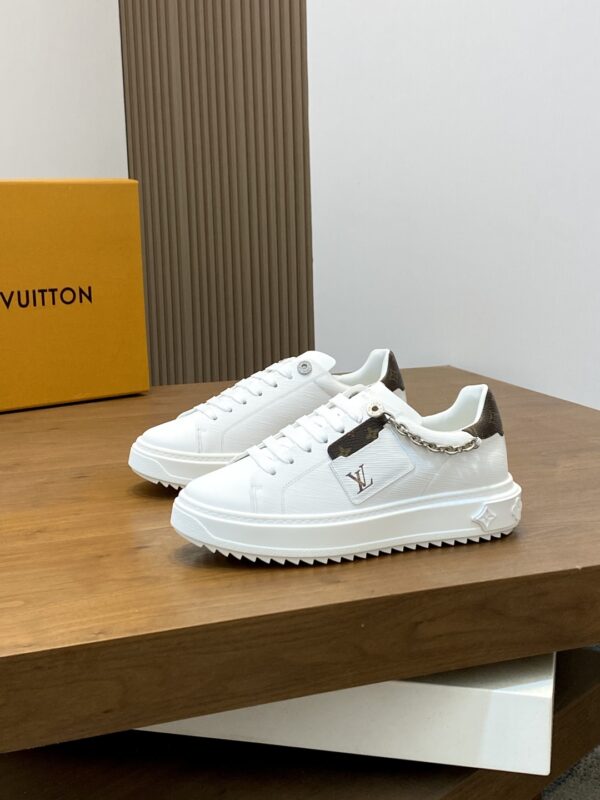 Louis Vuitton Silk Calf Leather Couple's Casual Sports Shoes