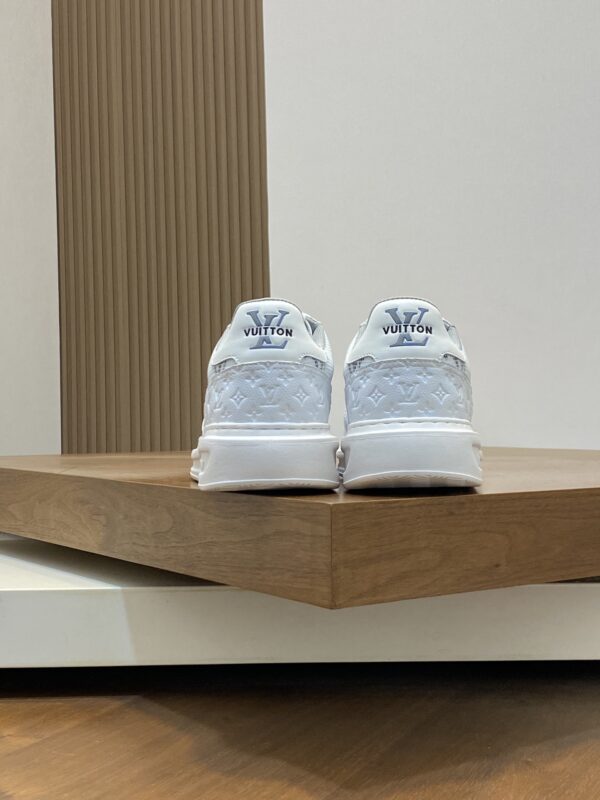 Louis Vuitton Cowhide Patchwork Printed Canvas Casual Sports Shoes - Image 8