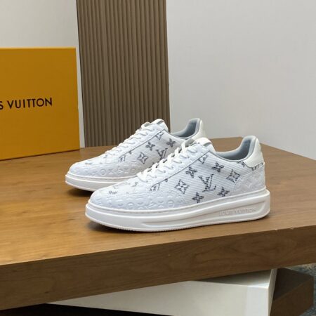 Louis Vuitton Cowhide Patchwork Printed Canvas Casual Sports Shoes