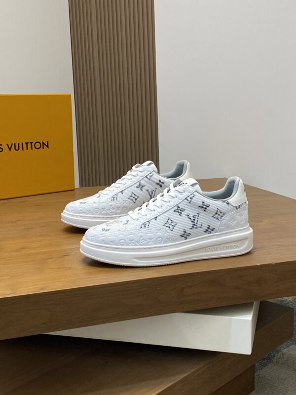 Louis Vuitton Cowhide Patchwork Printed Canvas Casual Sports Shoes