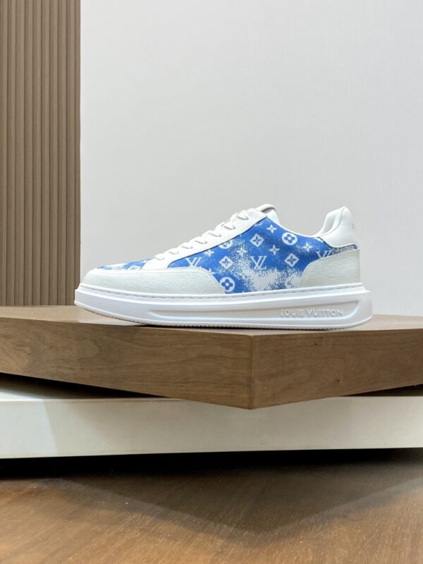 Louis Vuitton Cowhide Silk Printed Casual Sports Shoes - Image 3