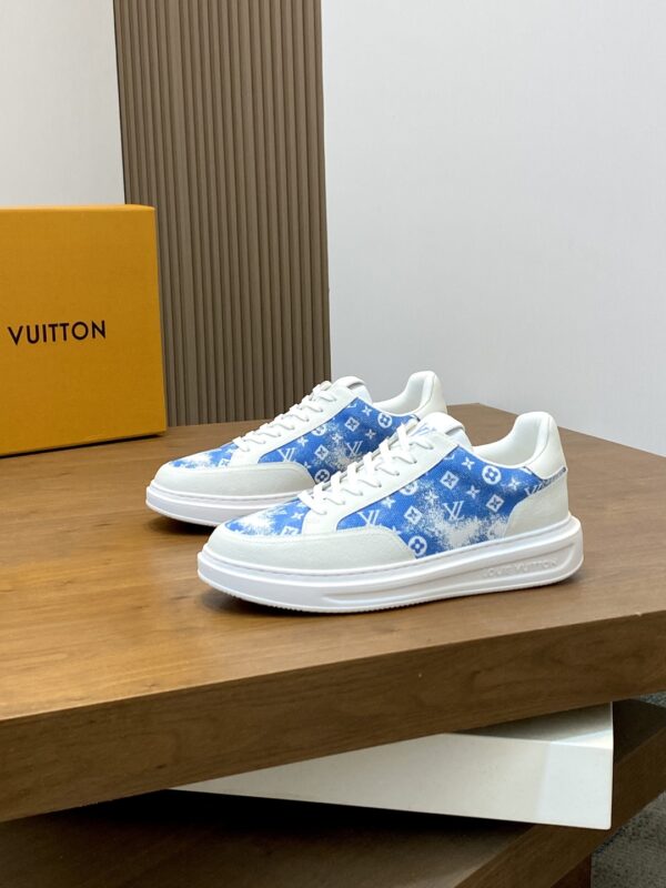 Louis Vuitton Cowhide Silk Printed Casual Sports Shoes