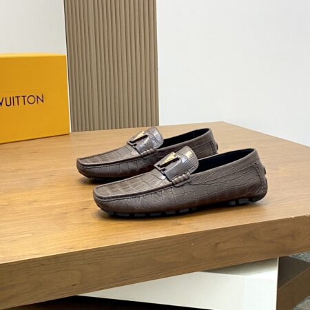 Louis Vuitton Classic Cowhide Leather Driving Bean Shoes