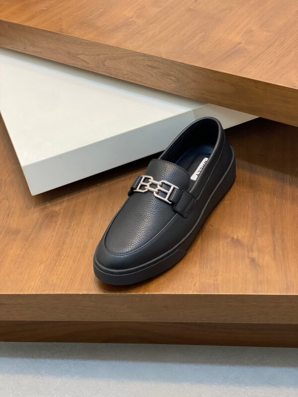 Bally High Quality Lychee Patterned Cowhide Leather Casual Sports Shoes - Image 6