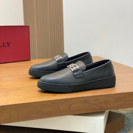 Bally High Quality Lychee Patterned Cowhide Leather Casual Sports Shoes