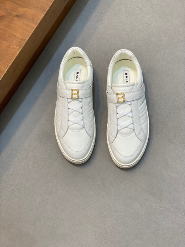 Bally Raise Lychee Patterned Cowhide Leather Casual Sports Shoes - Image 2
