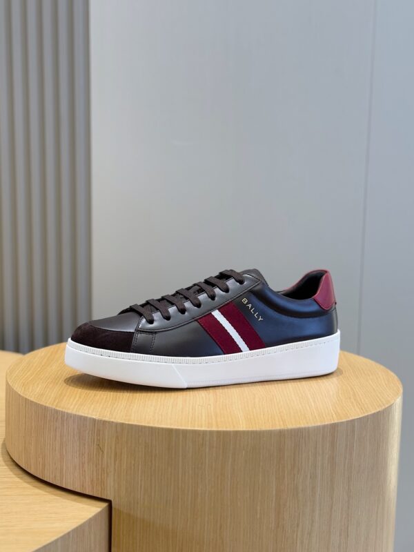 Bally Tennis Men's Color Blocked Cowhide Sports Shoes - Image 3