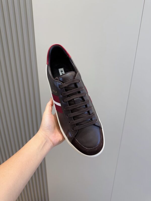 Bally Tennis Men's Color Blocked Cowhide Sports Shoes - Image 4