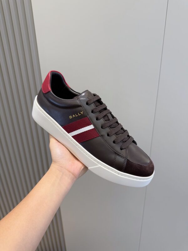 Bally Tennis Men's Color Blocked Cowhide Sports Shoes - Image 5