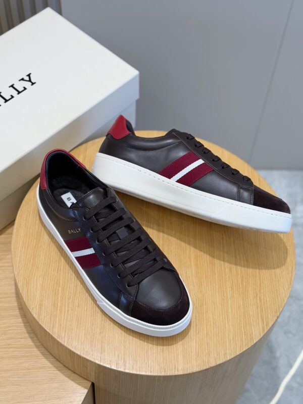 Bally Tennis Men's Color Blocked Cowhide Sports Shoes - Image 6