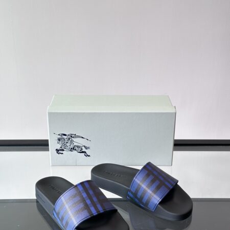 Burberry Summer New Classic Plaid Vintage Slippers