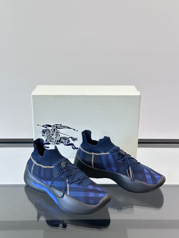 Burberry New 3D Elastic Fly Woven Lace Up Casual Board Shoes