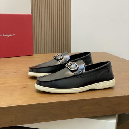 Salvatore Ferragamo Men's Cowhide Leather Casual Driving Shoes
