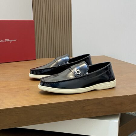 Salvatore Ferragamo New Cowhide Leather Casual Driving Shoes