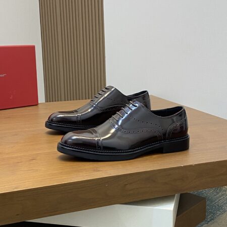 Salvatore Ferragamo Men's Good Quality Calf Leather Business Dress Shoes