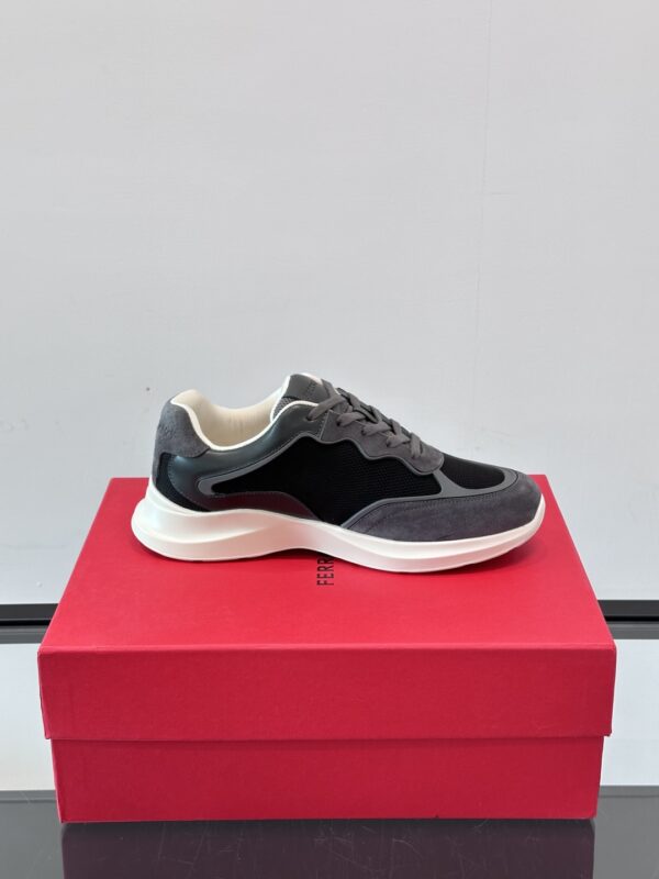 Salvatore Ferragamo New Mesh Breathable Splicing Calf Leather Casual Sports Shoes - Image 7