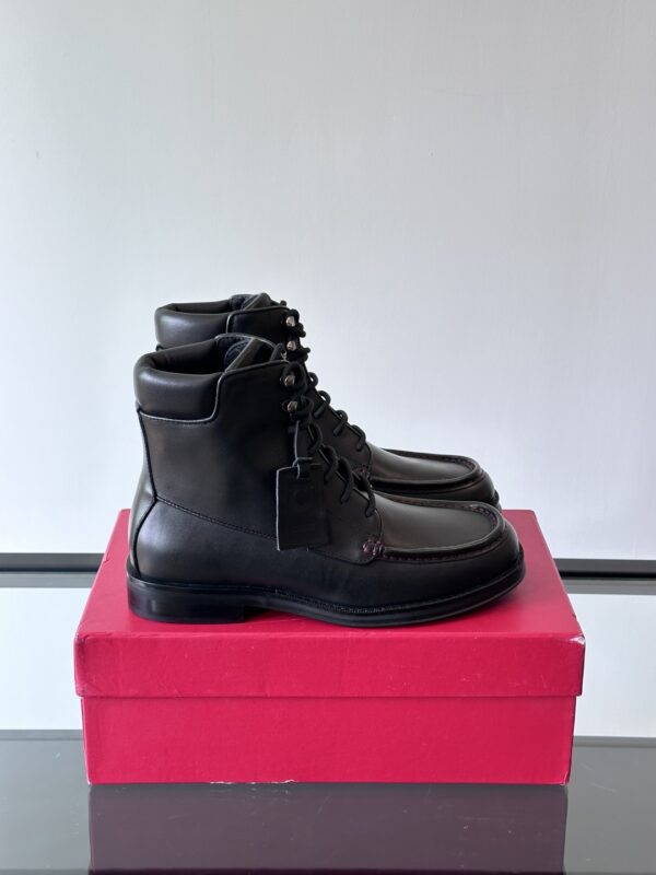 Salvatore Ferragamo Men's Autumn And Winter Cowhide Ankle Boots - Image 2