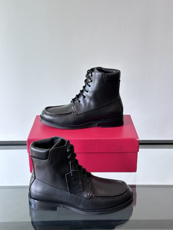Salvatore Ferragamo Men's Autumn And Winter Cowhide Ankle Boots - Image 5