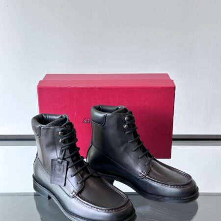 Salvatore Ferragamo Men's Autumn And Winter Cowhide Ankle Boots