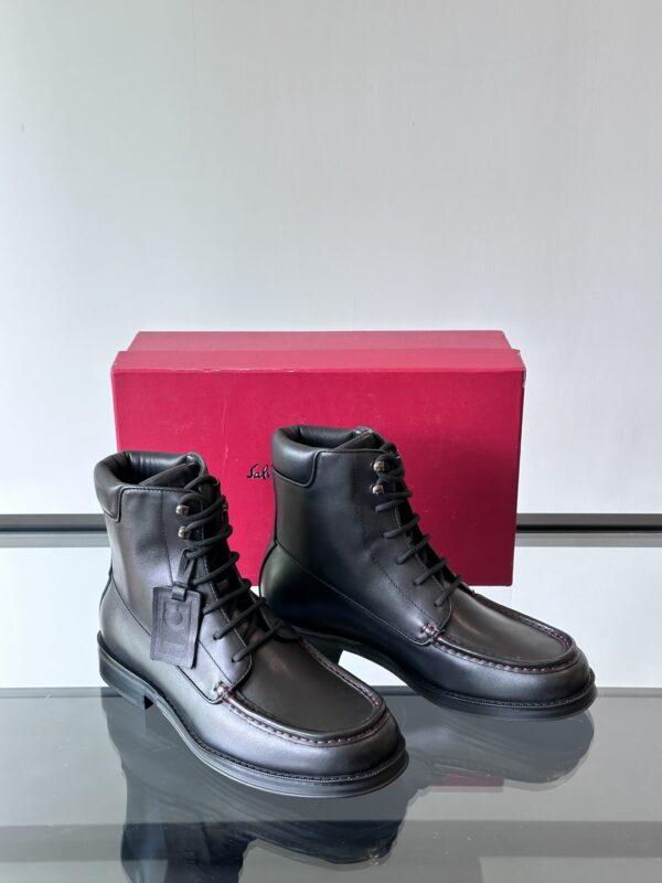 Salvatore Ferragamo Men's Autumn And Winter Cowhide Ankle Boots