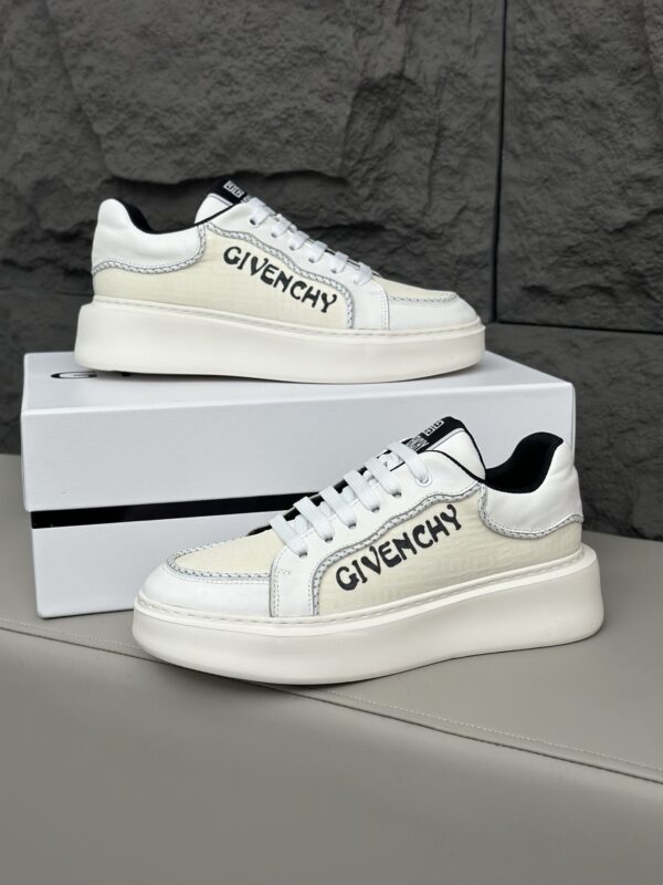 Givenchy Men's Calf Leather Thick Soled Casual Sports Shoes - Image 6