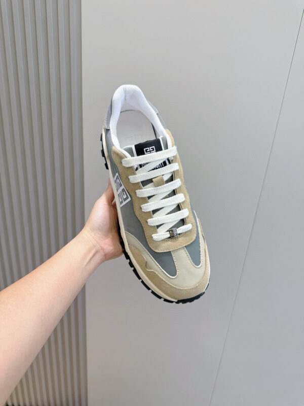 Givenchy Runner Cowhide Leather Patchwork Fabric Sports Shoes - Image 4