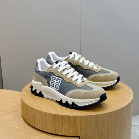 Givenchy Runner Cowhide Leather Patchwork Fabric Sports Shoes