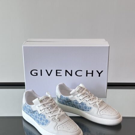 Givenchy Men's Cowhide Leather Denim Low Cut Casual Board Shoes