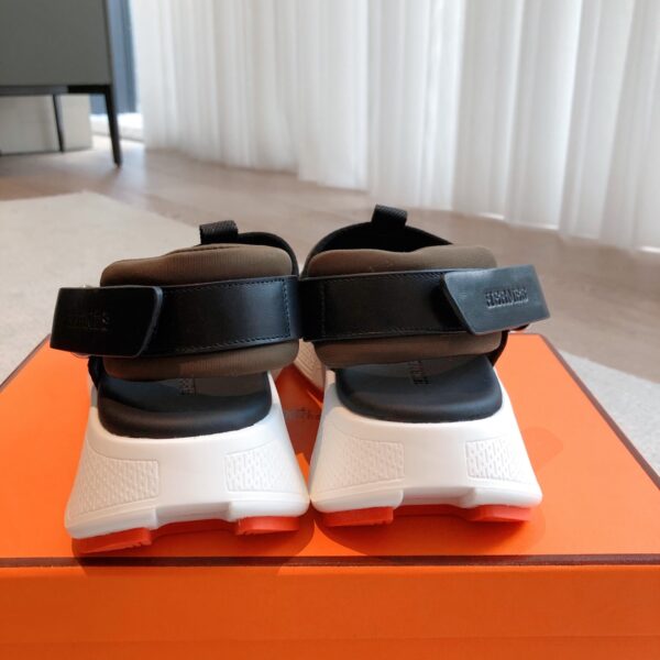 Hermes Couple's Thick Bottom Canvas Sandals - Image 8