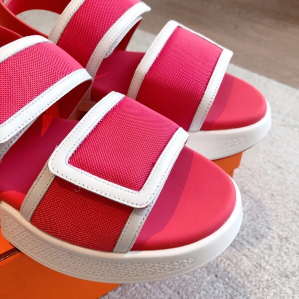 Hermes Couple Style Canvas Thick Soled Casual Sandals - Image 6