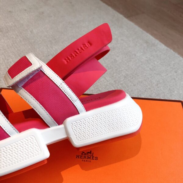 Hermes Couple Style Canvas Thick Soled Casual Sandals - Image 7