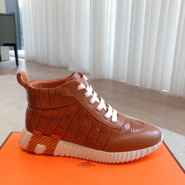 Hermes Couple Style High Cut Thick Soled Casual Sports Shoes - Image 4
