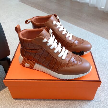 Hermes Couple Style High Cut Thick Soled Casual Sports Shoes
