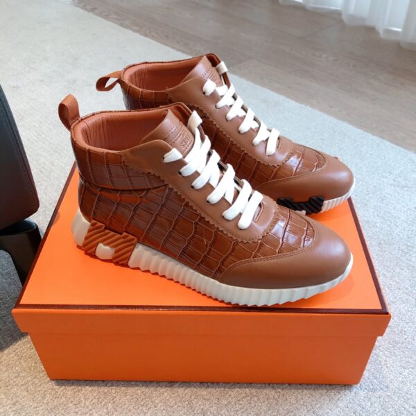 Hermes Couple Style High Cut Thick Soled Casual Sports Shoes