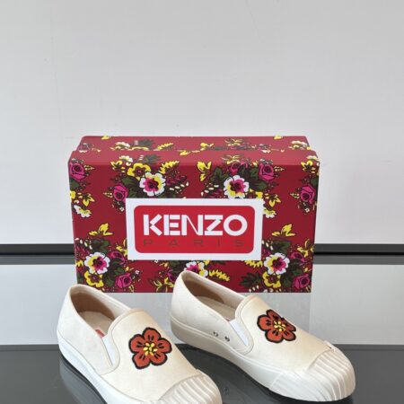 Kenzo Haitang Flower Low Cut Casual Canvas Shoes