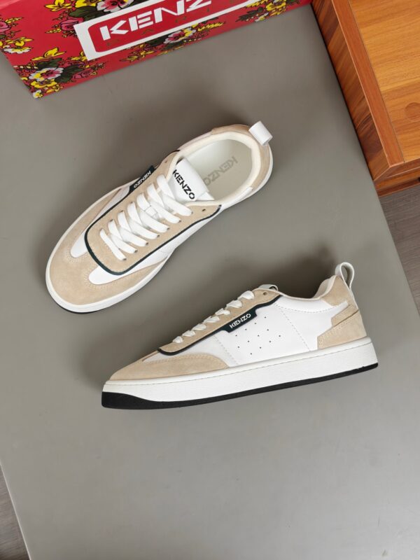 Kenzo High Quality Men's Classic Calf Leather Casual Sports Shoes - Image 3