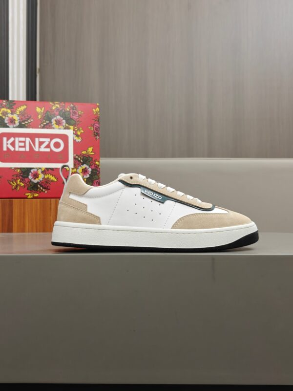 Kenzo High Quality Men's Classic Calf Leather Casual Sports Shoes - Image 4