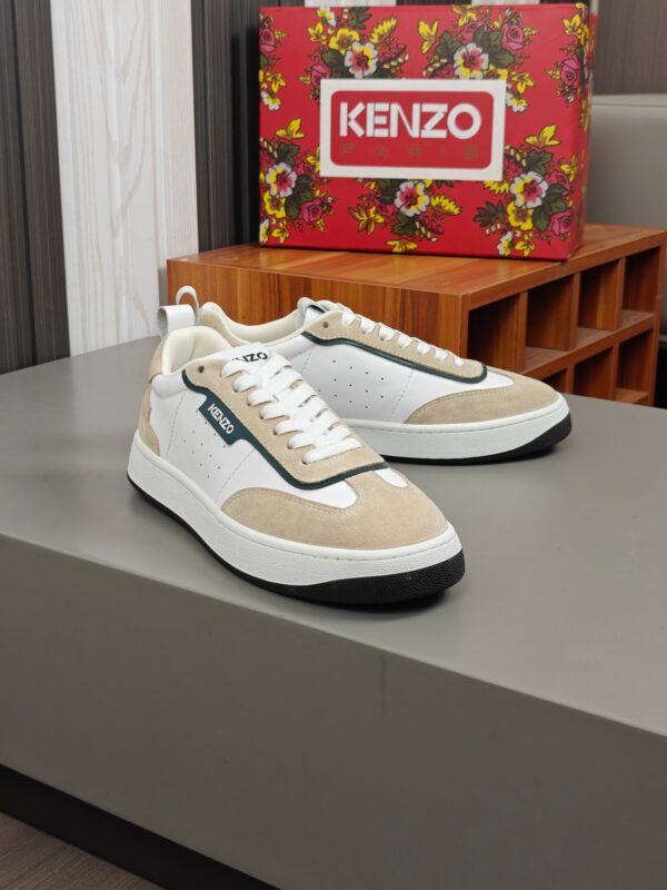 Kenzo High Quality Men's Classic Calf Leather Casual Sports Shoes - Image 5