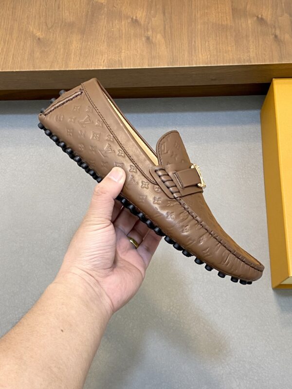 Louis Vuitton High Quality Cowhide Leather Driving Bean Shoes - Image 4