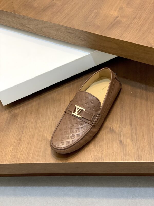 Louis Vuitton High Quality Cowhide Leather Driving Bean Shoes - Image 6