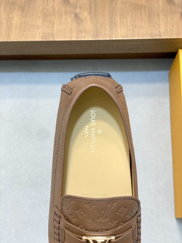 Louis Vuitton High Quality Cowhide Leather Driving Bean Shoes - Image 7