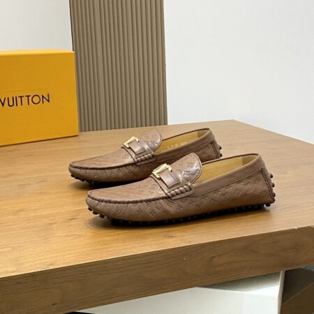Louis Vuitton High Quality Cowhide Leather Driving Bean Shoes