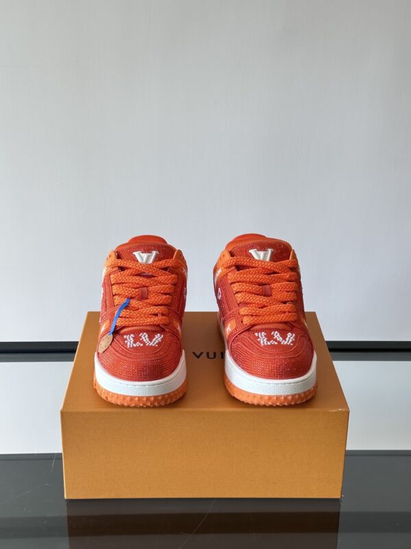 Louis Vuitton Trainer Diamond Studded Little Fatty Men's Sports Shoes - Image 3
