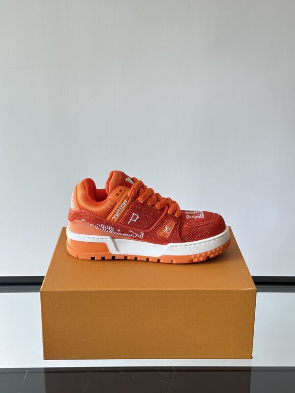 Louis Vuitton Trainer Diamond Studded Little Fatty Men's Sports Shoes - Image 6