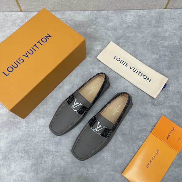 Louis Vuitton Monte Carlo Lychee Patterned Cowhide Mocasin Shoes - Image 2
